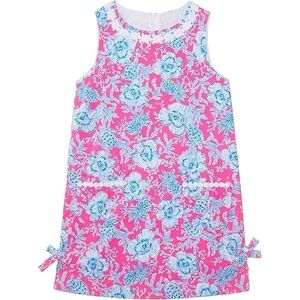 Lily Pulitzer Floral Pink and Blue Shift Dress